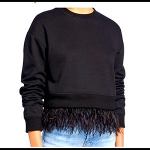 Derek Lam 10 crosby feather-hem sweater